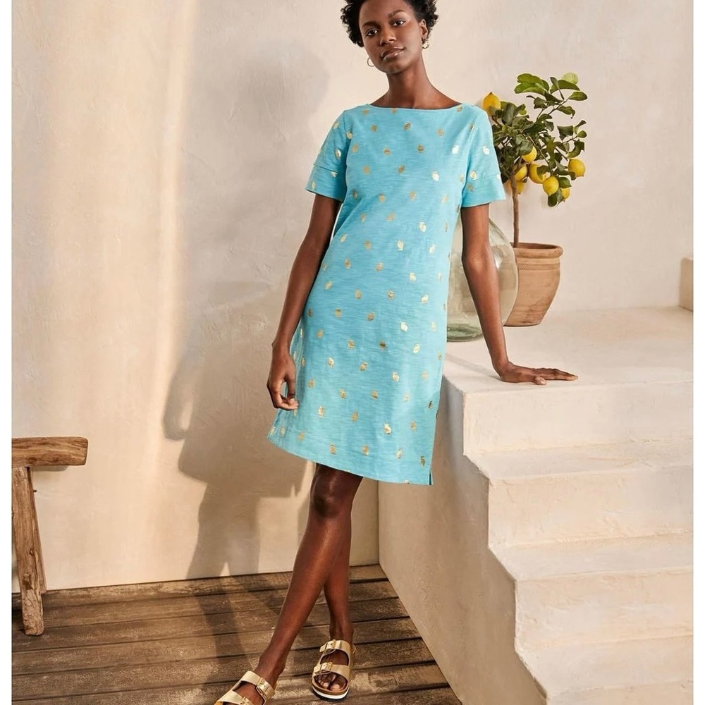 Boden Darcy Lemon Print Jersey Tee Shirt Dress